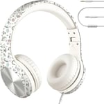 Casque Connect+ Pro Pour Filles Pour L'École - Conçu Avec Le Confort Des Enfants À L'Esprit, Casque Supra-Auriculaire Pliable Avec Microphone En Ligne, Casque Enfants, Licornes Magiques