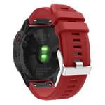 Garmin Fenix 6 stylish silicone watch band - Red