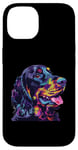 Coque pour iPhone 14 Gordon Setter Pop Art Figurine de race de chien