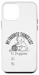 Coque pour iPhone 12 mini Cute Puppy Line Art S Motif chiot ludique et laine