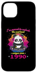 Coque pour iPhone 14 Plus Né en 1990 Anniversaire Fun Panda Gaming Unlock The Next Level