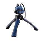 Mantona Kaleido Mini 3-Leg Table and Hand Tripod with Ball Head – 1/4 Inch Connector, Spirit Level and Hands Chlafe – Ocean Blue