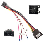 Câble Adaptateur de Câblage Radio 16 Broches pour Prise Standard ISO Autoradio Android avec Lignes de Commande au Volant et Ligne de Commande Inverse