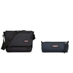 EASTPAK Delegate + Sac Bandoulière, 27 L - Black (Noir) & BENCHMARK SINGLE Trousse, 27 L - Triple Denim (Bleu)