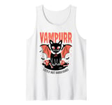 Vampurr Little But Dangerous Cat Cute Vampire Design Tank Top