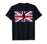 Vintage British Flag Football Soccer Sports Player Mens T-Shirt