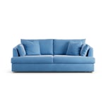 Habitat Holmfirth Velvet 3 Seater Sofa Bed - Sky Blue