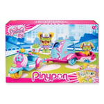 Pinypon Moto avec remorque Figurines poupee et chien Accessoires Mini Univers Set coffret vehicule carte animal