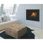 Azura Home Design - Insert cheminée à bois Holguin avec turbine 19 kW + 2 bouches recuperateur - Prise d'air exterieur: avec