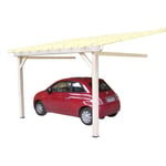 Carport monopente mural HABRITA - Assemblage tenon-mortaise - Dimensions 3,00 m x 3,62 m