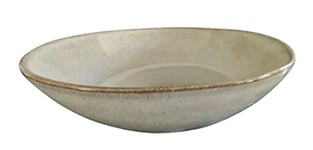 PintoCer - 2 assiettes creuses en grès, 23 cm, bol à soupe, pâtes, salade ou céréales, beige