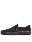 Vans Classic Slip-On Plimsolls - Black/Black, Black/Black, Size 14, Men