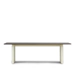 Normann Copenhagen - Panel Table 90 x 250 cm Cream Dark Brown - Ruokapöytä - Simon Legald - Ruskea - Metalli/Puu