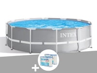 Kit piscine tubulaire Intex Prism Frame ronde 3,66 x 0,99 m + 6 cartouches de filtration