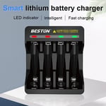 Battery Charger 4 Slot For AA AAA 1.5V Rechargeable Lithium Batteries