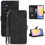 GOTOURED for Samsung A25 5G Phone Case/Galaxy A25 5G Wallet Case,Card Holder PU Leather,Wrist Strap,Magnetic Closure,Shockproof Protective Stand Flip Cases Cover for Galaxy A25 5G 2024 (Black)