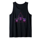 3 Monkey Heads See No Evil Hear No Evil Speak No Evil Art Tank Top