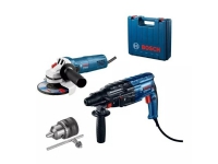 BOSCH HAMMERBORR MED SMIMULIGHET GBH 240 + VINKELSLIPER GWS 750-125 S