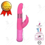 LCC® 7 Mode Rabbit Vibrator/ G-Spot Clitoris Vibrator/ Vattentät klitorisstimulator Masturbator för kvinnor sexleksak (rosa)