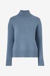 Calvin Klein - Tröja Cotton Blend High-neck Sweater - Blå