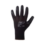 Stronghand - Gant Finegrip taille 9 noir en 388 catégorie epi ii nylon avec latex rétréci