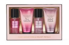 Victoria's Secret Pure Seduction Velvet Petals Travel Size Four Piece Gift Set