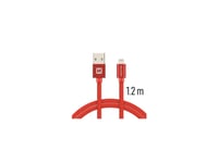 Swissten 71523206, 1,2 M, Usb A, 2 X Usb C/Micro Usb-B/Lightning, Hanstik, Hanstik, Rød