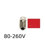 Röd LED signallampa T14x30 5lm E14 0,4W 80-260V