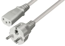 Transmedia câble schuko Prise appareils -, c14 et 1 fiche Type f, Longueur : iEC320 c13 n 5–2,5GL 2.5 m Blanc