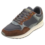 HOFF Bari Mens Fashion Trainers in Brown Blue - 7 UK