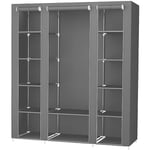 Armoire de Rangement 17213443cm Gris Penderie Dressing en Tissu Intissé xxl HJ198326