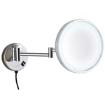 Vanity Makeup Mirrors 8.5 Inches LED Lights Hotel Bathroom Shaving Magnifying Cosmetic Mirror with Plug