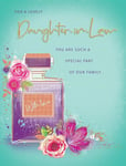 Daughter in Law with Love Perfume & Roses Birthday Card by Piccadilly Greetings