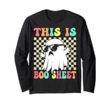 This Is Boo Sheet Halloween Ghost Costumes Men Women Couples Long Sleeve T-Shirt