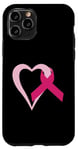 iPhone 11 Pro Pink Ribbon Heart Symbol for Breast Cancer Awareness Month Case