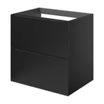 Meuble sous vasque suspendu noir mat l.60 x H.60 x P.45 cm, GoodHome Imandra