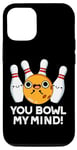 Coque pour iPhone 12/12 Pro You Bowl My Mind Jeu de mots de bowling amusant