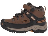 KEEN Targhee Mid, Imperméable, Botte de randonnée Mixte Enfant, Bleu Blue Nights Rooibos Tea 400, 30