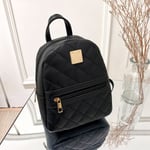 PU Leather Shoulder Mini Small Backpack Multi-Function Black