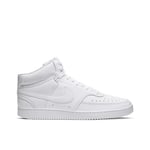 Chaussures Nike Homme Court Vision Milieu dn3577 100 Blanc Hautes Nature en Cuir