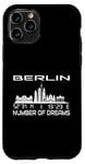 Coque pour iPhone 11 Pro Coordonnées GPS Allemagne vacances capitale Berlin Skyline