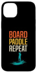 Coque pour iPhone 14 Plus Board Paddle Repeat Stand Up Paddleboard SUP