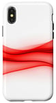 Coque pour iPhone X/XS Rouge Art Minimal Abstrait Esthétique