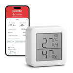 SwitchBot Thermomètre Hygromètre Intérieur connecté- Thermo-hygromètre Numérique à Domicile, Petit Thermomètre d'Ambiance avec APP Contrôle, Stockage de Données, Thermomètre du Bureau Précise Lcd