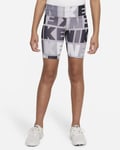 Nike Dri-FIT One Big Kids' Logo Print (Girls') Biker Shorts Age 10-11 Sz M New