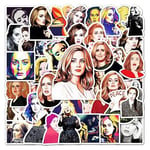 Adele Singer Vinyl Decal Stickers - Set of 50 Die-Cut - Suitable for Laptops, Phones, Cases, Walls, Luggage, Books, and Water Bottles