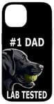 Coque pour iPhone 14 #1 Lab Dad, chien de laboratoire noir