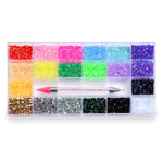 Nail Art Rhinestones Kit med lim Rhinestones Flatback AB Crystal Nail Art Set Strass Nail Gems iriserande 7