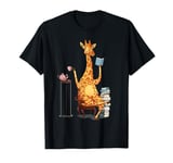 Giraffe Reading Tea Lover Bookworm Gift Shirt T-Shirt