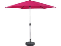 Parasol jardin droit Alu "Sol"  Rond  Diametre 3m  Rose  Avec pied à lester